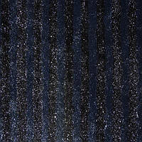 Хутро штучне чорне, смуги з блискітками, ш.150