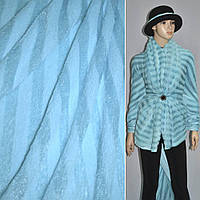 Хутро штучне блакитне смуги з блискітками, ш.150