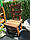 Лава 1.8 м зі спинкою з натурального дерева з комплекту Лісник, лавочка, лавачка, дерев'яна лава, фото 5