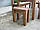 Стол Альфа 1м садовый из натурального дерева, обеденный стол, стол деревянный, стол из дерева, фото 7