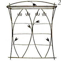 Кованая вешалка №2, вешалка в прихожую, вешалка для верхней одежды, металлическая вешалка