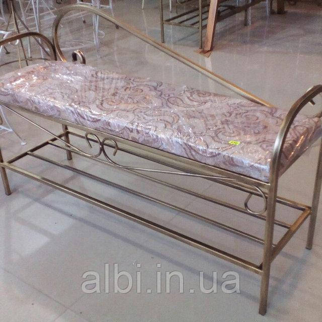 Банкетка профіль 92 см, полиця для взуття, кована банкетка, кований пуф, банкетка з металу