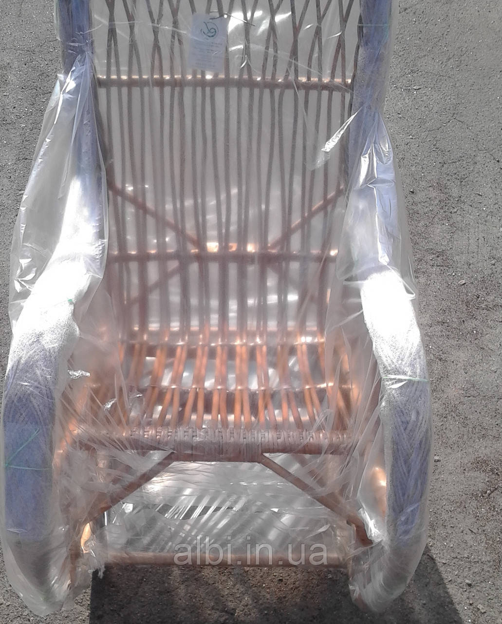 Крісло-гойдалка плетене з лози з косою - фото 3 - id-p678574998