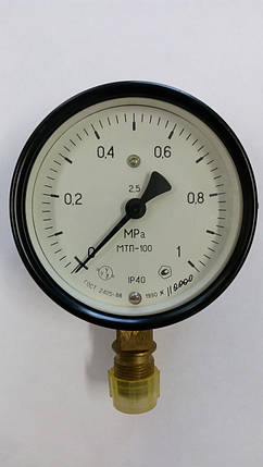 Манометр МТП-100 0-600 кПа клас точності 2,5, фото 1