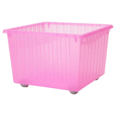 ВЕССЛА Ящик на колесах, світло-рожевий, 39x39 см 10099289 IKEA, ІКЕА, VESSLA, фото 2