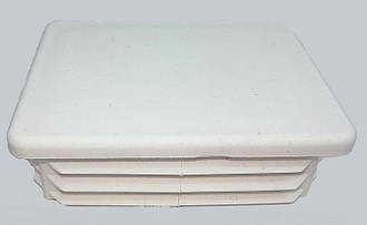 Заглушка профільної труби плоска 60*80 Біла