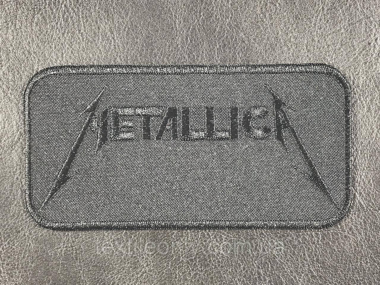 Нашивка MetallicA колір чорний 120x60 мм