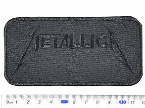 Нашивка MetallicA колір чорний 120x60 мм, фото 3