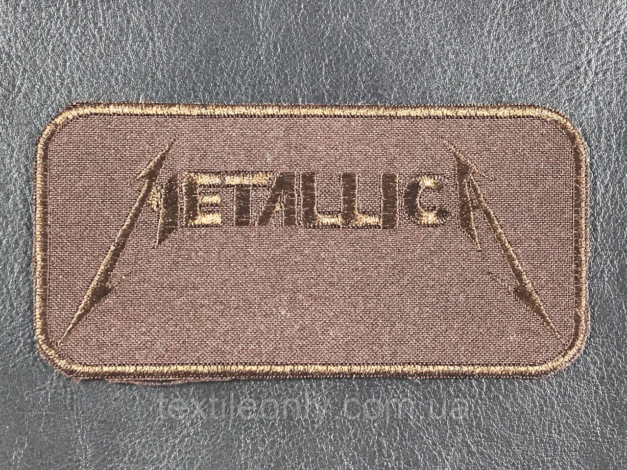 Нашивка MetallicA колір коричневий 120x60 мм