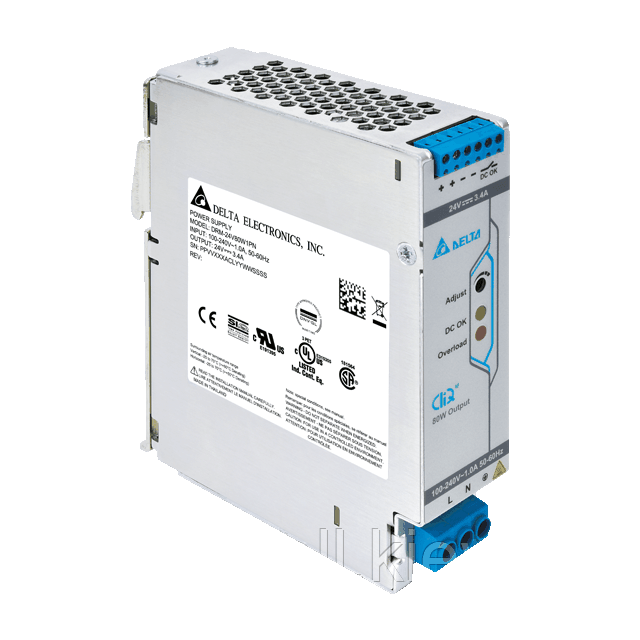 DRM-24V80W1PN Блок живлення на Din-рейку Delta Electronics 24В, 3,4 A