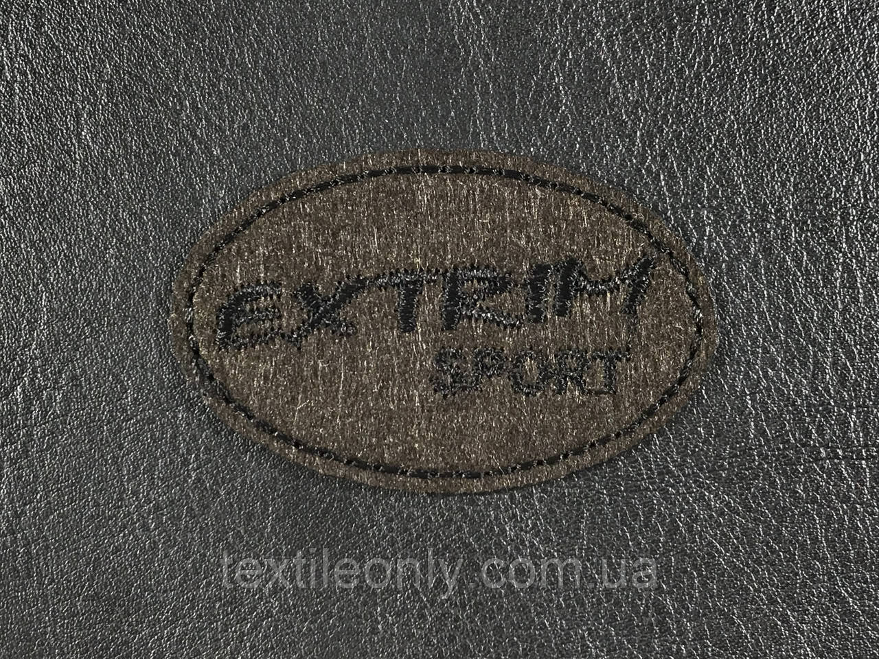 Нашивка Extrim sport колір коричневий 60x38 мм
