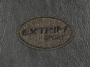 Нашивка Extrim sport колір коричневий 60x38 мм, фото 1