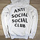 Anti Social Social Club Худі жіноча з етикеткою. Реальні фотки білих толстовок, фото 5