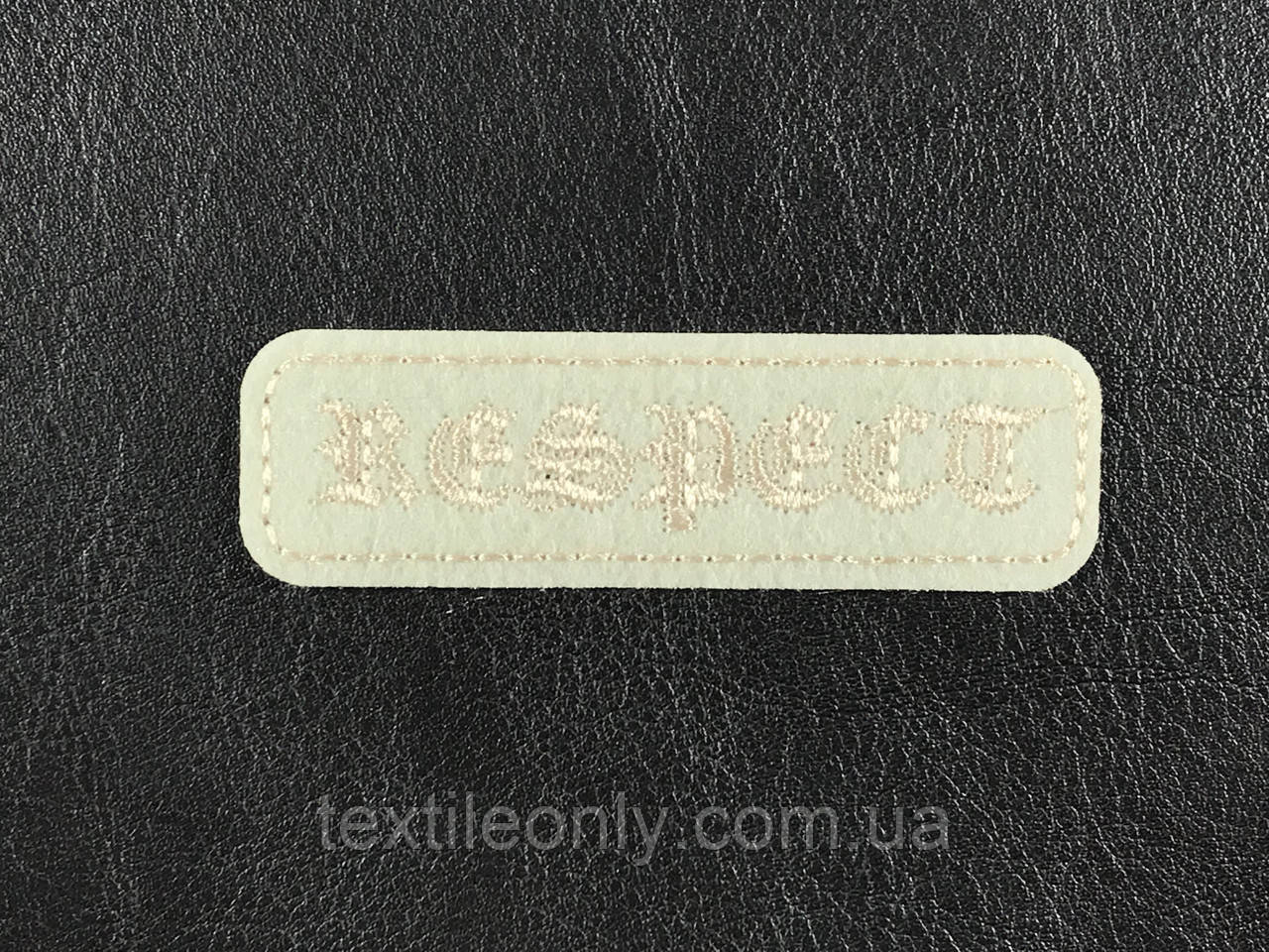 Нашивка Respect колір Айворі 75x20 мм