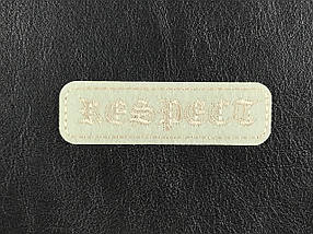 Нашивка Respect колір Айворі 75x20 мм