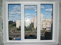 Окно металлопластиковое WDS 70 (ВДС 70) трехстворчатое белое Киев и область