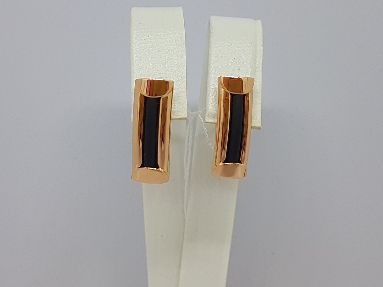 Золоті сережки з каучуком. 930022, фото 1