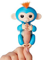 Fingerlings - Interactive Baby Monkey- Boris (Blue with Orange Hair) By WowWee