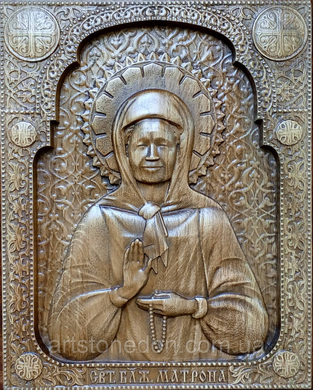 Ікона різьблена Свята Матрона, фото 1