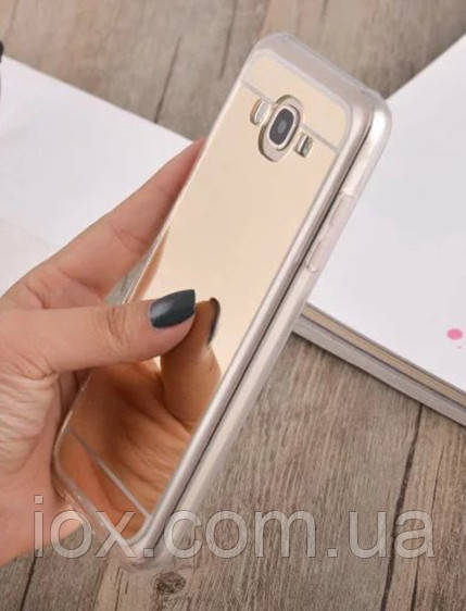 Дзеркальний золотий силіконовий чохол для Samsung Galaxy J7 2016