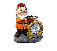 Декоративний Садовий світильник на сонячній батареї CAB86 гном