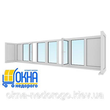Скління балкона завдовжки 6 м, фото 1