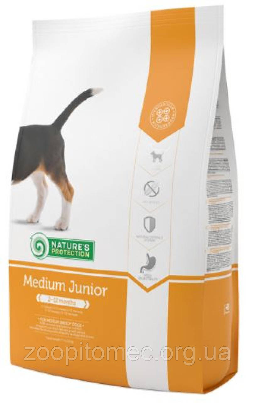 Корм nature's Protection (Натур Протекшн) Medium Junior для щенят середніх порід, 7,5 кг