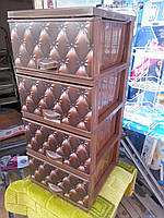 Комод пластиковий диван коричневий еліф 4 секції