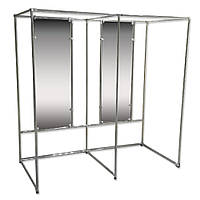 Подвійна приміркова 200 см на дві кабінки з дзеркалами