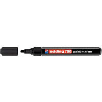 Лак-маркер Edding Paint, промисловий для маркування на всіх матеріалах і для оформлювальних робіт (e-790) Чорний