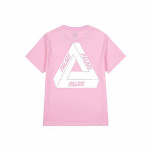 Футболка Palace рожева з логотипом, унісекс (чоловіча,жіноча,дитяча) "" В стилі Palace ""