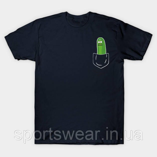 Футболка Рік і Морті чорна (чоловіча, жіноча, дитяча) логотип Rick and Morty, Бавовняна футболка вільна