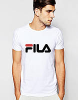 Футболка Fila белая, унисекс (мужская,женская,детская)