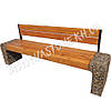 Лавка паркова "Модерн" зі спинкою, вулична бетонна, фото 7