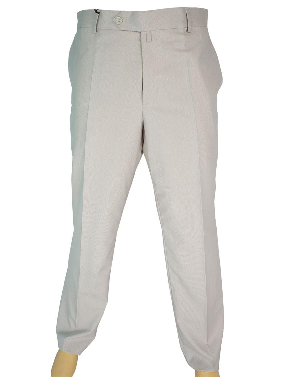 Світлі чоловічі штани Monzeratti 0679 light beige cell в дрібну клітку