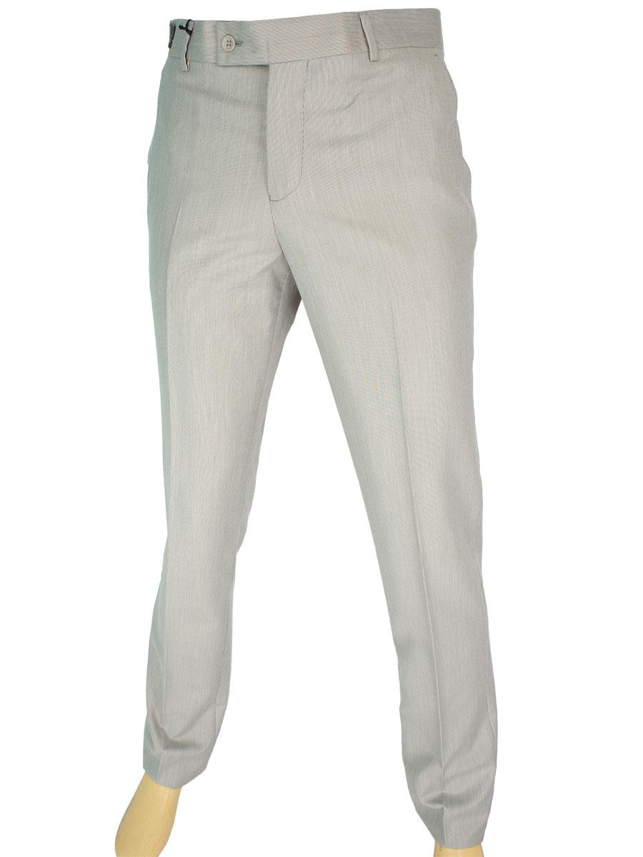 Літні чоловічі класичні брюки Monzeratti 0873 beige stript бежевого кольору