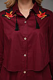 Жіноча сукня-сорочка Троя бордо, фото 2