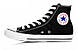 Кеди в стилі Converse ALL STAR (конверси) Чорні високі (біла підошва) у коробці, фото 7