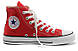 Кеди в стилі Converse ALL STAR (конверси) Червоні високі в коробці, фото 8