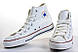 Кеди в стилі Converse ALL STAR (конверси) Білі високі в коробці, фото 6