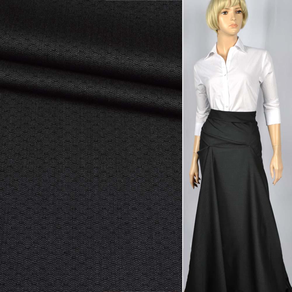 Вовна костюмна в рисочки сіра темна CERRUTI, ш.155