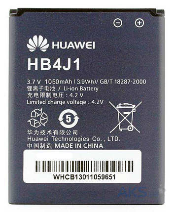 Акумулятор Huawei HB4J1 для U8150, C8500, V845 (1050 мА·год), фото 2