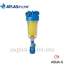 Фільтр самопромивний Atlas Filtri Hydra з протитечією латунний Dn 1" Картридж RLH 90 мкм.RA6000012