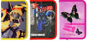 Шкільні пенали-книжка на блискавці