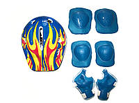 Комплект шлем и защита TK Union Group размер S-M Cиний (CL1743/CL1746)