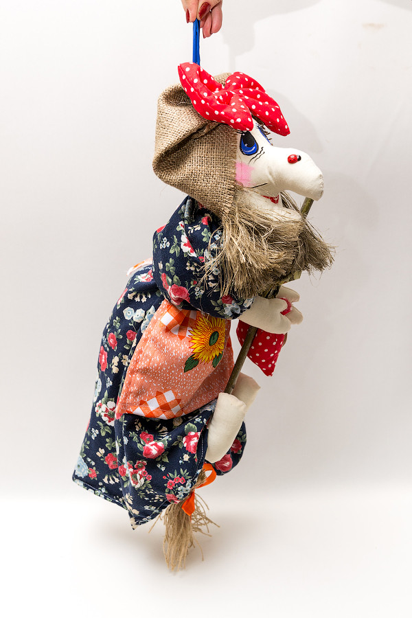 Текстильная кукла Баба-Яга летящая малая - фото 3 - id-p427454632