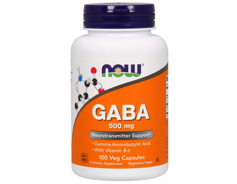 GABA 500 mg Now (гама-аміномасляна кислота) 100 caps