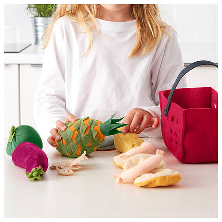 ЛОТСАС Кошик для покупок, дитяча іграшка, 12 предметів 70262003 IKEA, ІКЕА, LÅTSAS, фото 2