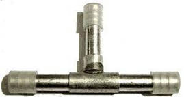Фітинг з'єднувальний потрійний алюмінієвий No8 (10 мм)