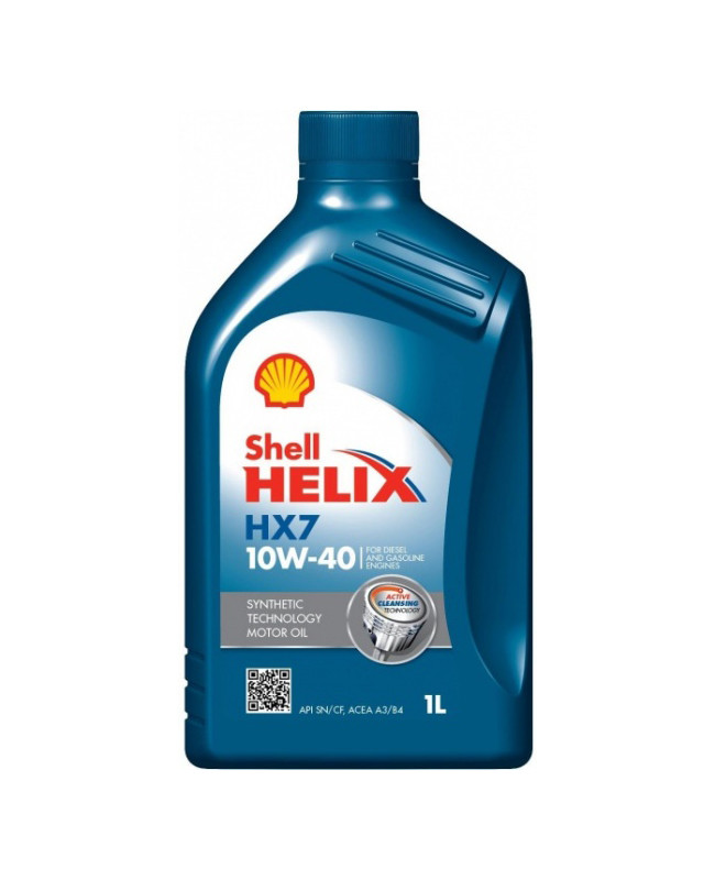 Моторна олива Shell Helix HX7 10w40 1л SN/CF A3/B4 (синій)